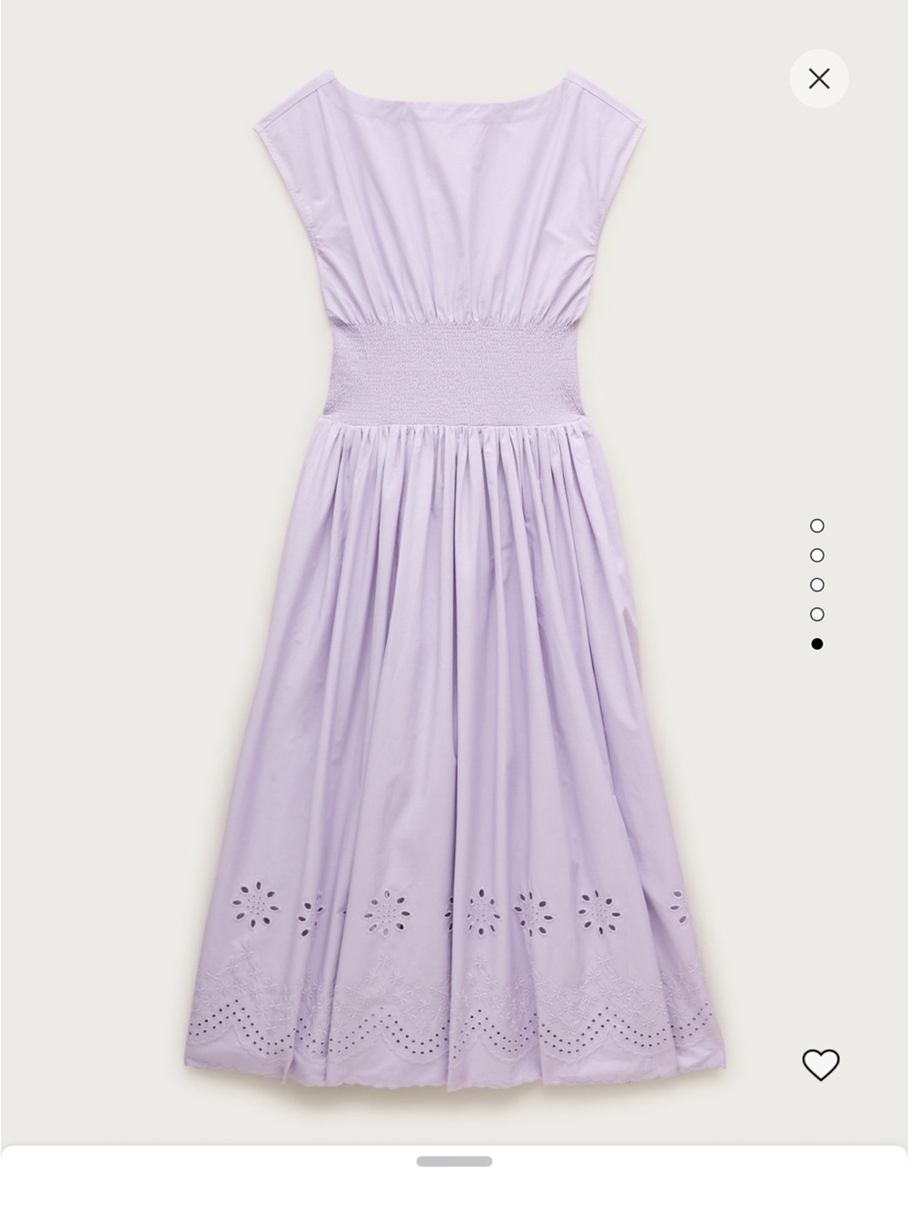 JCrew Lavender Eyelet Midi Dress